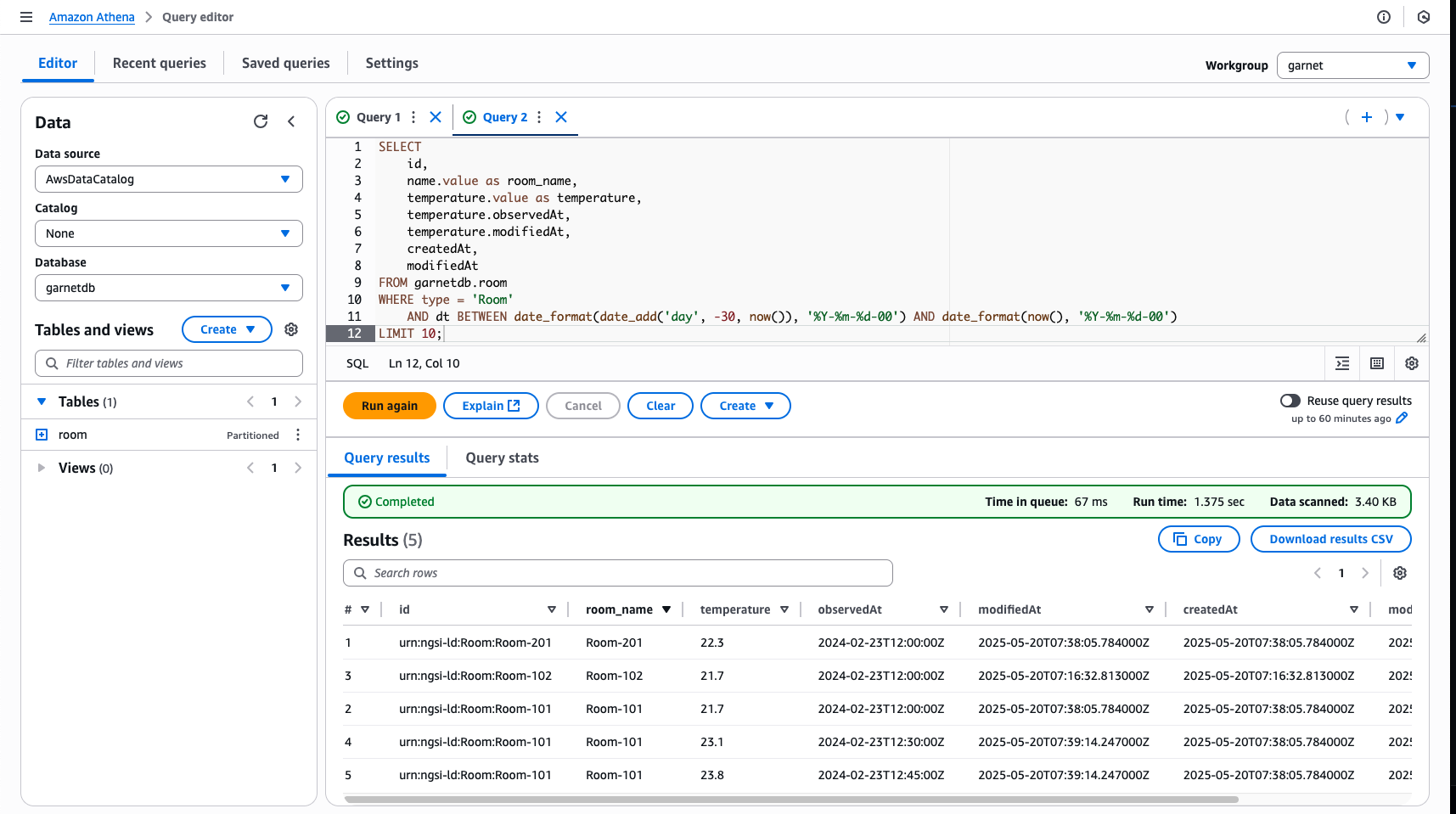 Exploratory Query Results